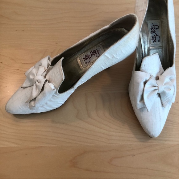 Vintage Peter Fox Edwardian Wedding Shoes. Size 7.5 B - Picture 2 of 5